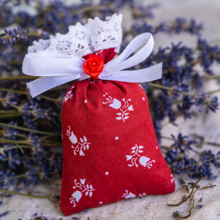 Levendulás zsák - virágmintás